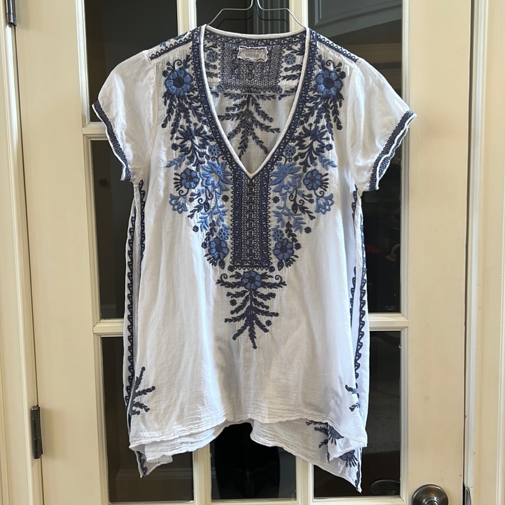 Johnny Was Embroidered Blouse